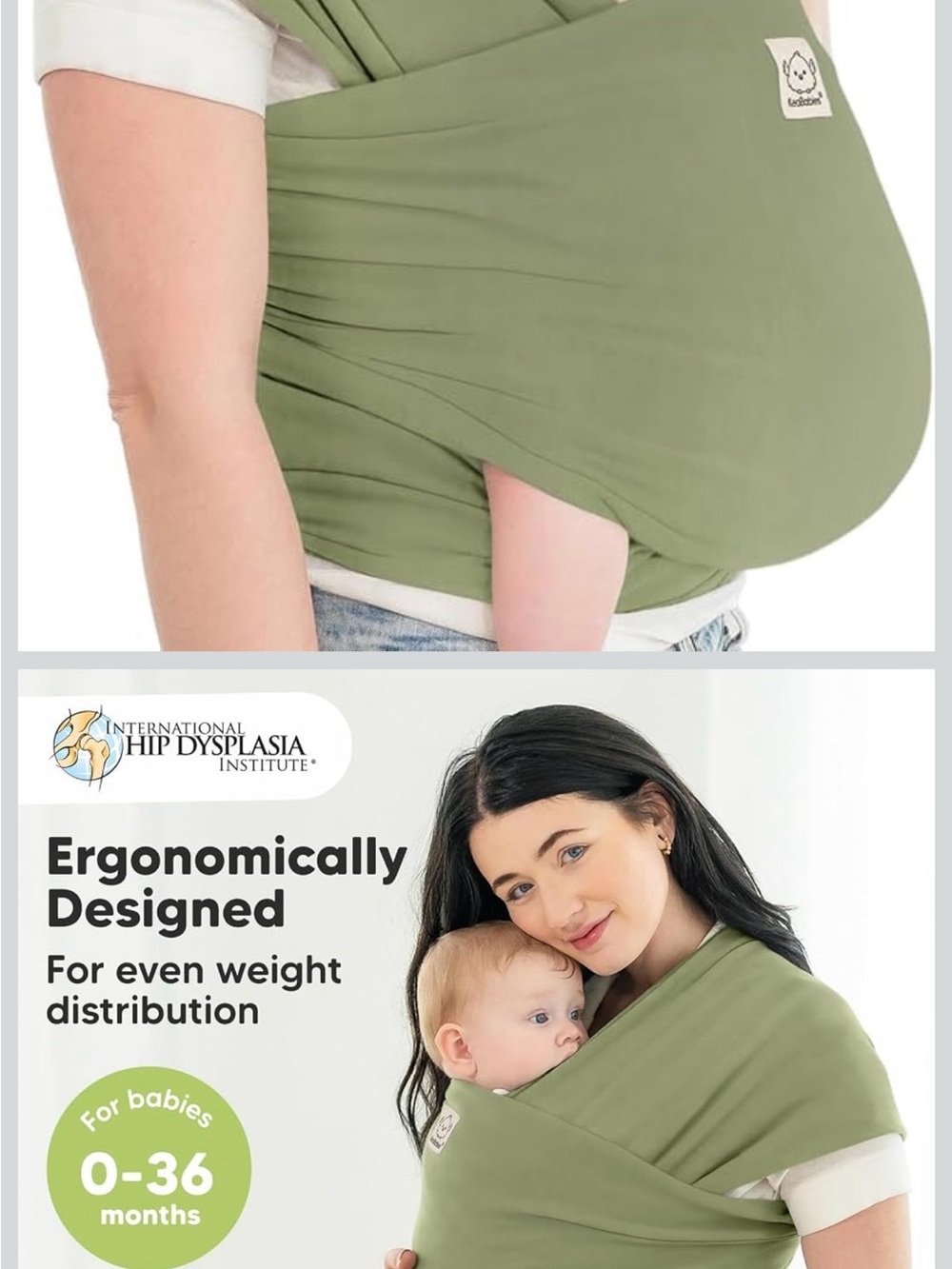 Keababies Wrap Carrier - mint green